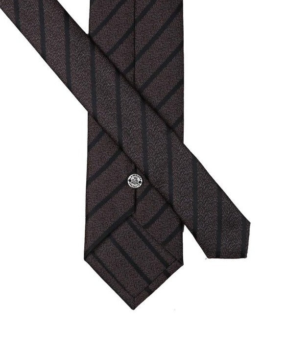 Tie & Hanky Set: Bronze Brown Stripe Tie & Hanky - Jack Martin