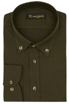 LIAM - Green Dobby Stripe Button Down Casual Shirt - Jack Martin