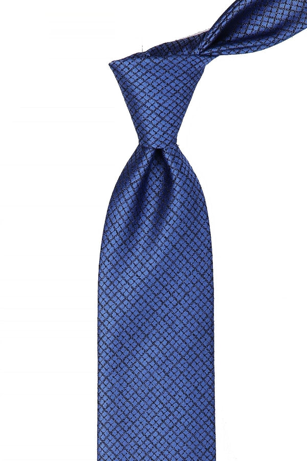 Tie & Hanky Set: Blue Textured Tie & Hanky - Jack Martin