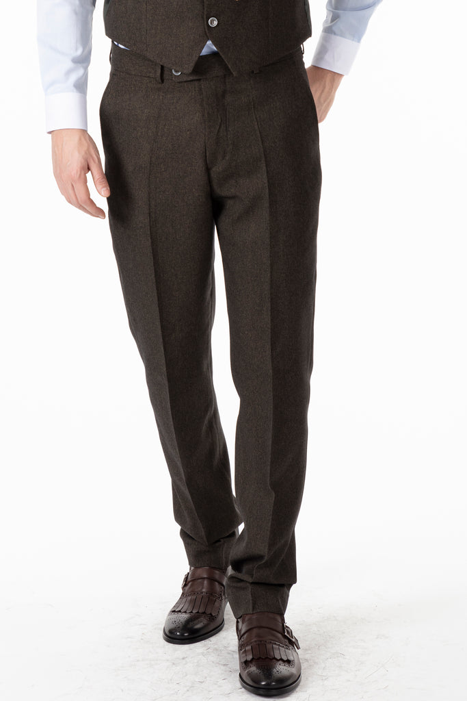 TOMMY - Green Tweed Trousers - Jack Martin Menswear